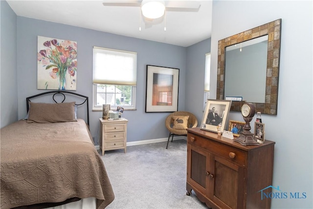 2403 Hempstead Rd, Ottawa Hills, OH 43606 - bedroom with light colored carpet and ceiling fan