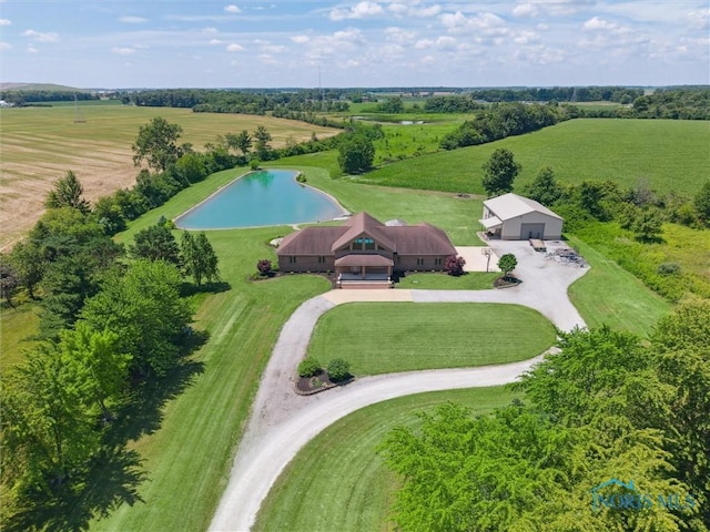 586 N State Route 587, Fostoria, OH 44830 - overview of rural landscape featuring a nearby body of water
