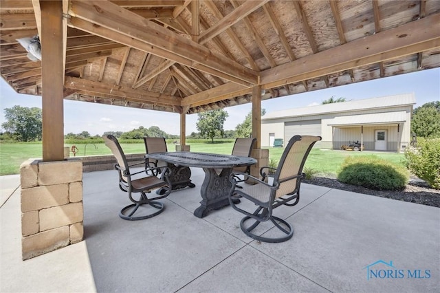 586 N State Route 587, Fostoria, OH 44830 - view of patio with a gazebo and outdoor dining space