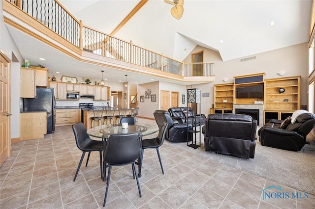 586 N State Route 587, Fostoria, OH 44830 - dining room with a towering ceiling and recessed lighting