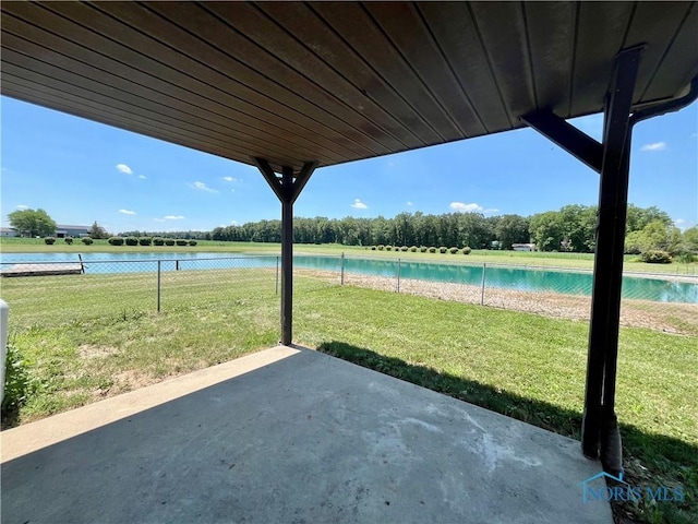 17988 Rd 156, Paulding, OH 45879 - view of patio featuring a water view and view of wooded area