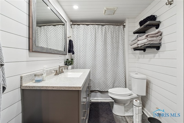 18735 Wall St, Tontogany, OH 43565 - full bathroom with vanity and a shower with curtain