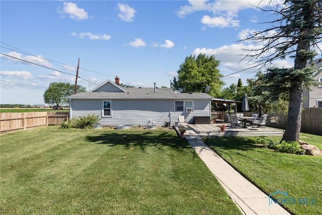 18735 Wall St, Tontogany, OH 43565 - rear view of property featuring a fenced backyard and a deck