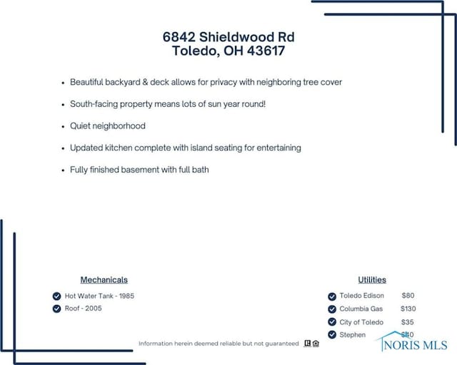 6842 Shieldwood Rd, Toledo, OH 43617 - view of miscellaneous listing collateral