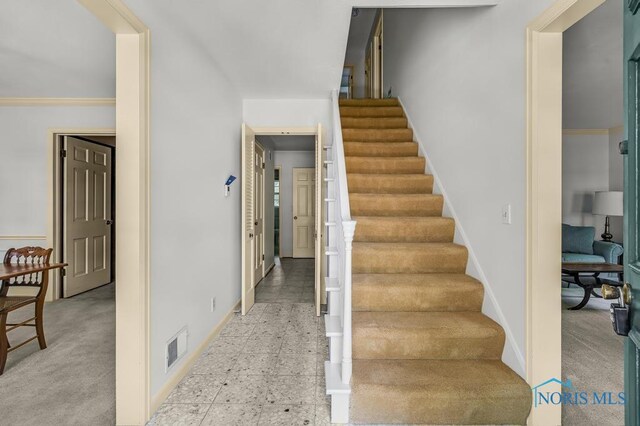 5941 Indian Trl, Sylvania, OH 43560 - staircase featuring baseboards