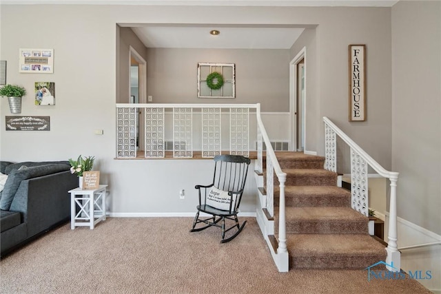 12982 State Route 34, Bryan, OH 43506 - stairs with carpet and baseboards