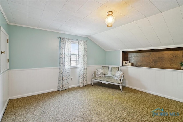 12982 State Route 34, Bryan, OH 43506 - living area featuring carpet floors and vaulted ceiling