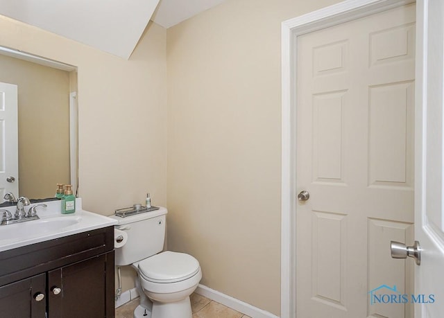 5157 Brinthaven Dr, Sylvania, OH 43560 - half bathroom featuring vanity and tile patterned flooring