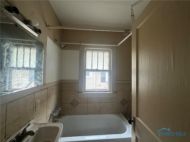 1749 Berdan Ave, Toledo, OH 43613 - full bathroom with a bath and a wainscoted wall