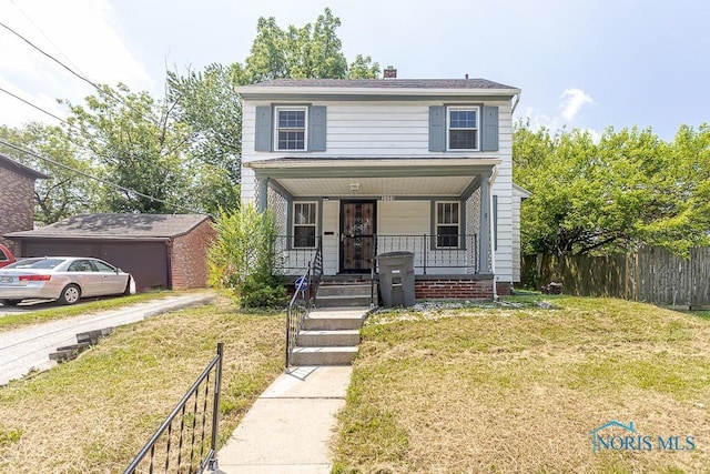 2529 Greenbriar Rd, Toledo, OH 43607 - traditional-style home with a porch