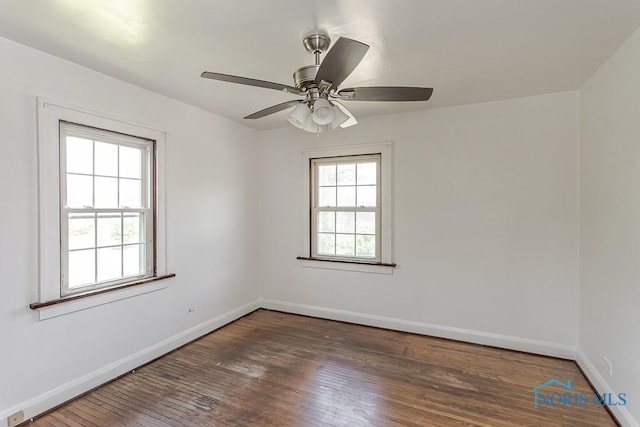 2529 Greenbriar Rd, Toledo, OH 43607 - spare room with hardwood / wood-style flooring and a ceiling fan