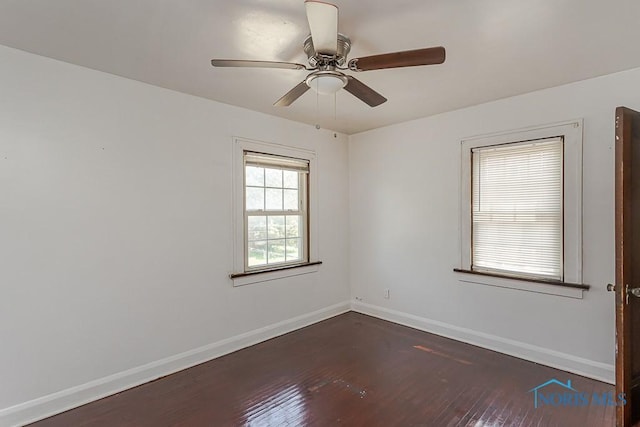 2529 Greenbriar Rd, Toledo, OH 43607 - spare room with hardwood / wood-style floors and a ceiling fan