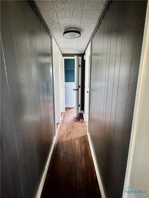 26110 Elizabeth St, Defiance, OH 43512 - hall featuring wood walls and wood finished floors
