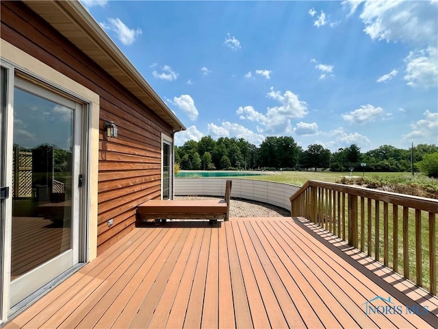 13362 Road 27C, Antwerp, OH 45813 - deck featuring view of wooded area and a lawn
