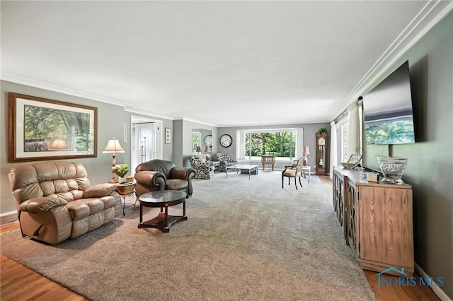 4567 Torquay Ave, Toledo, OH 43615 - living area featuring crown molding and wood finished floors