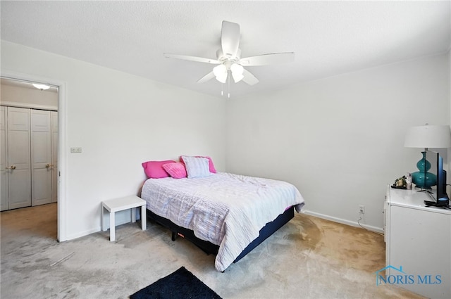 4567 Torquay Ave, Toledo, OH 43615 - bedroom with light colored carpet and a ceiling fan