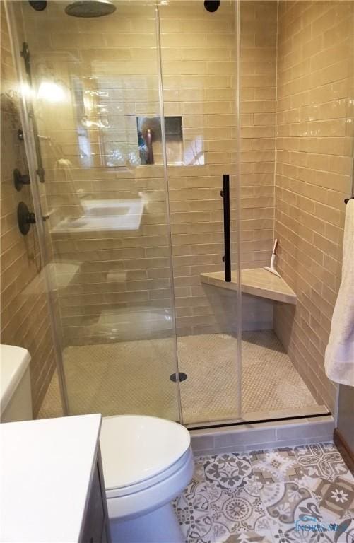 3704 Brookside Rd, Ottawa Hills, OH 43606 - full bath with tile patterned flooring, vanity, and a stall shower
