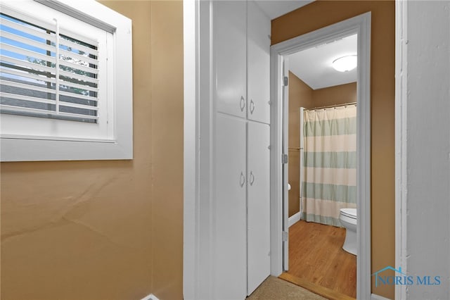 545 Wallace Ave, Bowling Green, OH 43402 - full bathroom featuring wood finished floors and a shower with shower curtain