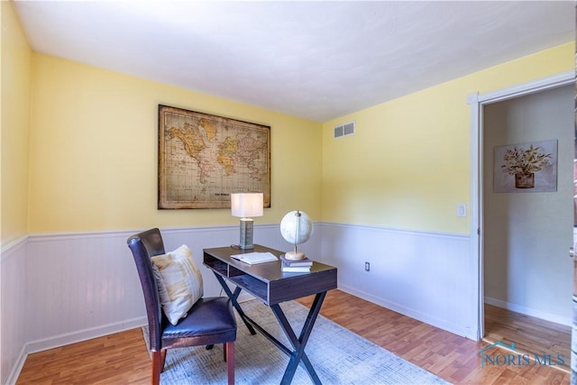 6768 Denbridge Dr, Sylvania, OH 43560 - office featuring wood finished floors and wainscoting