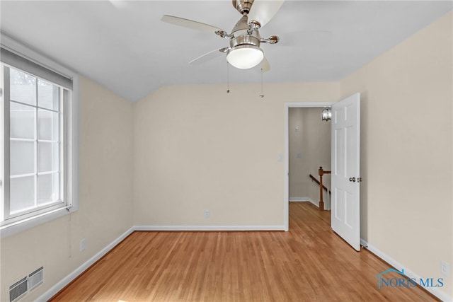 2310 Goddard Rd, Toledo, OH 43606 - unfurnished room featuring plenty of natural light, light wood-style flooring, and ceiling fan
