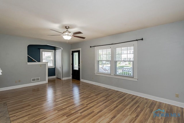 4334 Commonwealth Ave, Toledo, OH 43612 - empty room featuring a ceiling fan and wood finished floors