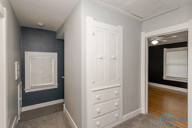 4334 Commonwealth Ave, Toledo, OH 43612 - corridor with baseboards and attic access