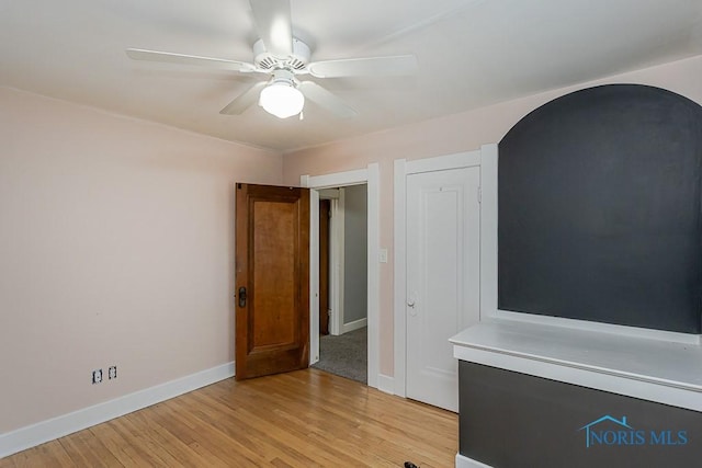 4334 Commonwealth Ave, Toledo, OH 43612 - unfurnished bedroom featuring light wood-type flooring and ceiling fan