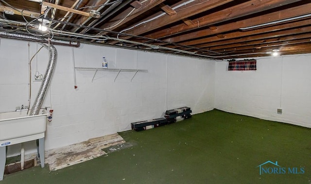 4334 Commonwealth Ave, Toledo, OH 43612 - unfinished basement featuring concrete block wall