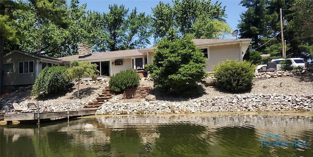 26654 Elliott Rd, Defiance, OH 43512 - back of property with a chimney and a water view