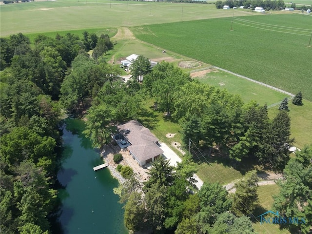 26654 Elliott Rd, Defiance, OH 43512 - aerial view of property and surrounding area featuring a nearby body of water and rural landscape