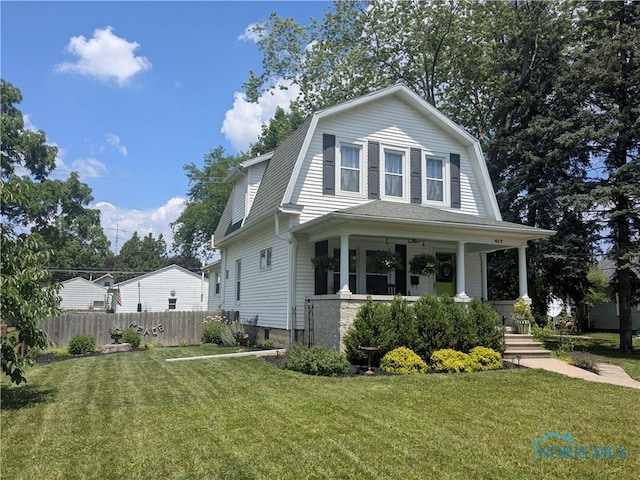 407 E Dudley St, Maumee, OH 43537 - dutch colonial featuring a porch and a gambrel roof