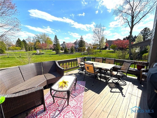 7361 Caracole Ct Unit 7361, Sylvania, OH 43560 - wooden terrace with an outdoor hangout area, outdoor dining area, and area for grilling