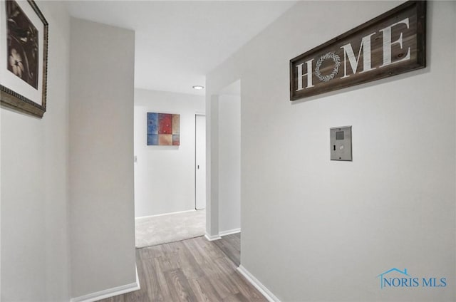 5679 Monroe St Unit 410, Sylvania, OH 43560 - corridor featuring wood finished floors and baseboards