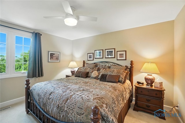 5576 N Citation Rd, Ottawa Hills, OH 43615 - bedroom with light carpet and ceiling fan