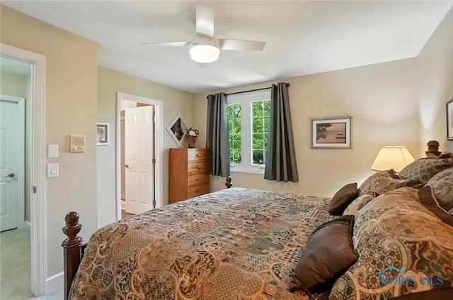 5576 N Citation Rd, Ottawa Hills, OH 43615 - carpeted bedroom featuring ceiling fan and baseboards