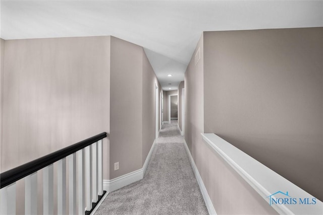 9258 Nate Ct, Sylvania, OH 43560 - hallway featuring an upstairs landing, carpet flooring, and recessed lighting