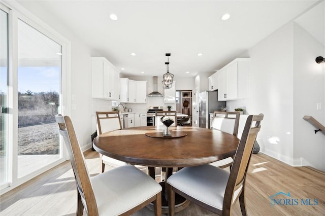 2700 Cross Ridge Way, Perrysburg, OH 43551 - dining room featuring light wood-type flooring and recessed lighting