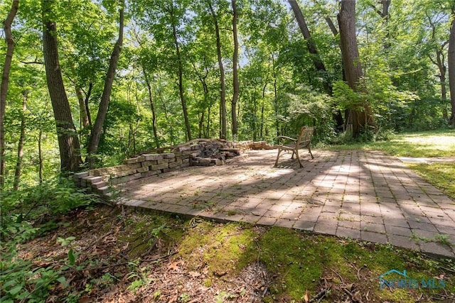 1673 Watova Rd, Toledo, OH 43614 - view of patio / terrace with a view of trees