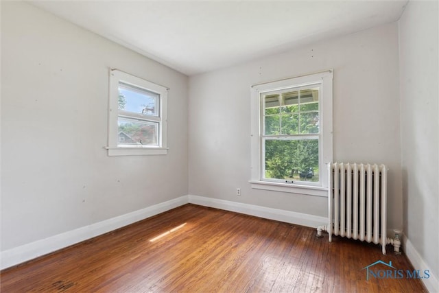 1673 Watova Rd, Toledo, OH 43614 - spare room featuring radiator, plenty of natural light, and wood-type flooring