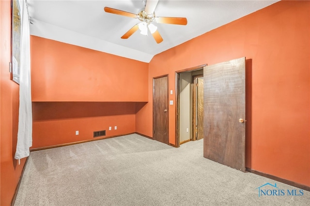 21010 Lemoyne Rd, Luckey, OH 43443 - carpeted spare room featuring ceiling fan and lofted ceiling