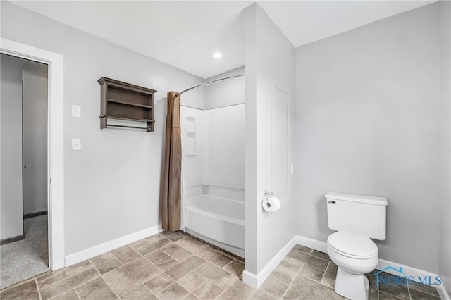 21010 Lemoyne Rd, Luckey, OH 43443 - full bathroom featuring shower / tub combo with curtain and recessed lighting