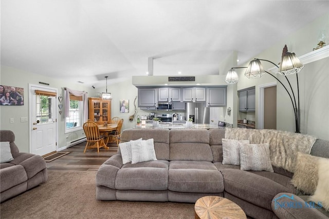 14 White Tail Way Unit A, Norwalk, OH 44857 - living room with dark wood finished floors
