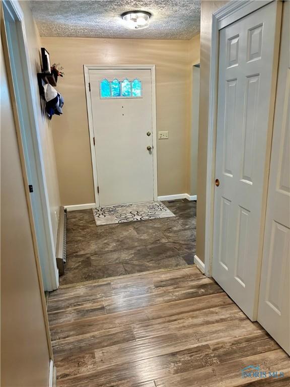 210 Duck Pond Rd, Upper Sandusky, OH 43351 - entrance foyer featuring wood finished floors and a textured ceiling