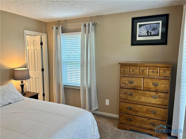 210 Duck Pond Rd, Upper Sandusky, OH 43351 - carpeted bedroom featuring a textured ceiling and baseboards