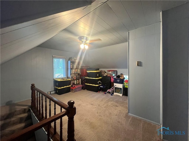 8872 Rd 87, Paulding, OH 45879 - bonus room with carpet floors, vaulted ceiling, and ceiling fan