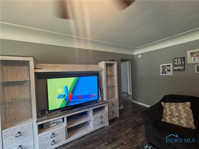1926 Tiffin Rd, Fremont, OH 43420 - living area with dark wood finished floors and baseboards