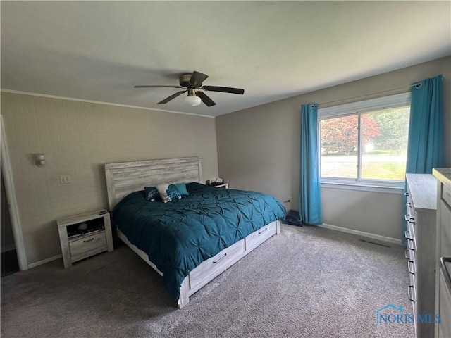 1926 Tiffin Rd, Fremont, OH 43420 - bedroom with carpet flooring and a ceiling fan