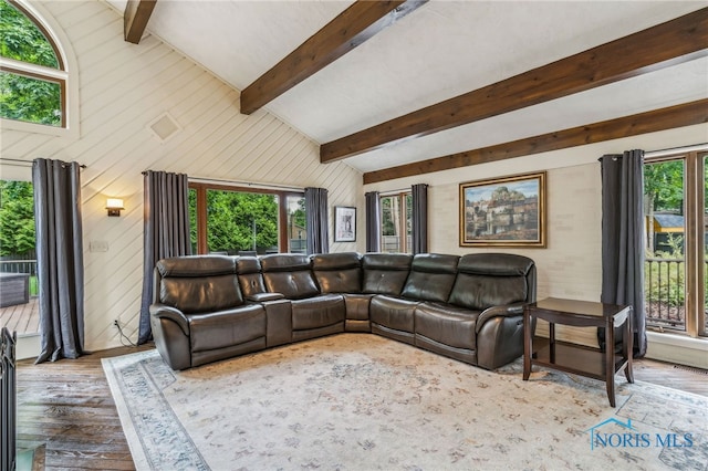 618 Sutton Pl, Findlay, OH 45840 - living room with healthy amount of natural light, hardwood / wood-style floors, and wooden walls