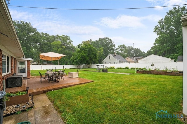3605 W Laskey Rd, Toledo, OH 43623 - fenced backyard featuring a wooden deck