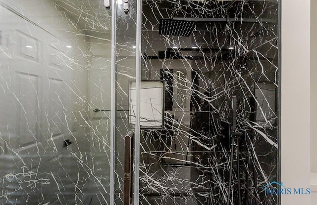4308 Willis Blvd, Toledo, OH 43623 - bathroom featuring a marble finish shower